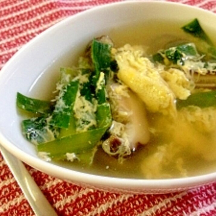 Chinese☆ニラと卵と椎茸の中華スープ